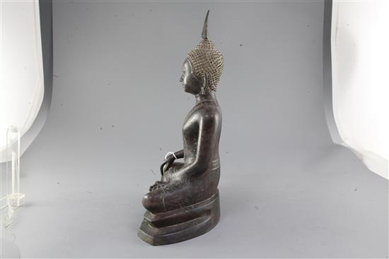 A Thai bronze seated figure of Buddha, 19th / 20th century, 38cm
